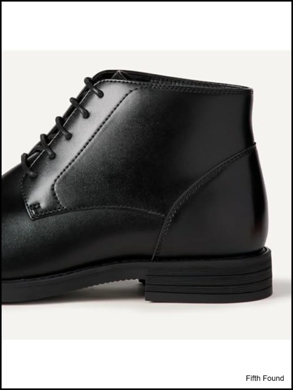 Faux Leather Cap Toe Lace Up Ankle Dress Boots